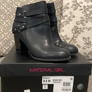 Material Girl Black Ankle Booties